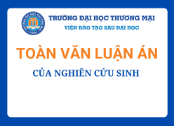 Luận án của nghiên cứu sinh Tạ Thị Ngọc Bích