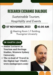 Thông tin Toạ đàm trao đổi học thuật do Trung tâm NC&PT KHCN phối hợp cùng Khoa Khách sạn - Du lịch đồng tổ chức.