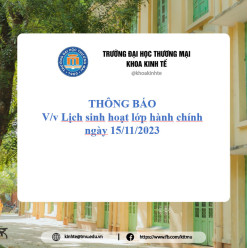 Thông báo v/v Lịch sinh hoạt lớp hành chính ngày 15/11/2023