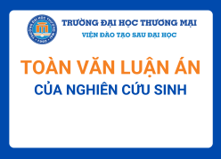 Luận án của nghiên cứu sinh Dương Thị Thu Hường