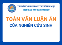 Luận án của nghiên cứu sinh Phạm Thị Thu Hồng