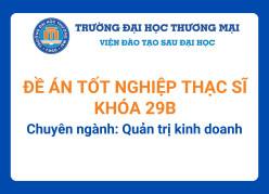Đề án tốt nghiệp Thạc sĩ khóa 29B - Chuyên ngành: Quản trị kinh doanh
