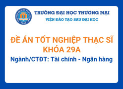 Đề án tốt nghiệp Thạc sĩ khóa 29A - Ngành/CTĐT: Tài chính - Ngân hàng