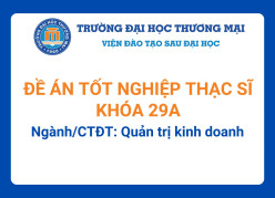 Đề án tốt nghiệp Thạc sĩ khóa 29A - Ngành/CTĐT: Quản trị kinh doanh