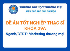 Đề án tốt nghiệp Thạc sĩ khóa 29A - Ngành/CTĐT: Marketing thương mại