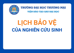Trường Đại học Thương mại tổ chức bảo vệ luận án cấp trường cho nghiên cứu sinh Doãn Nguyên Minh