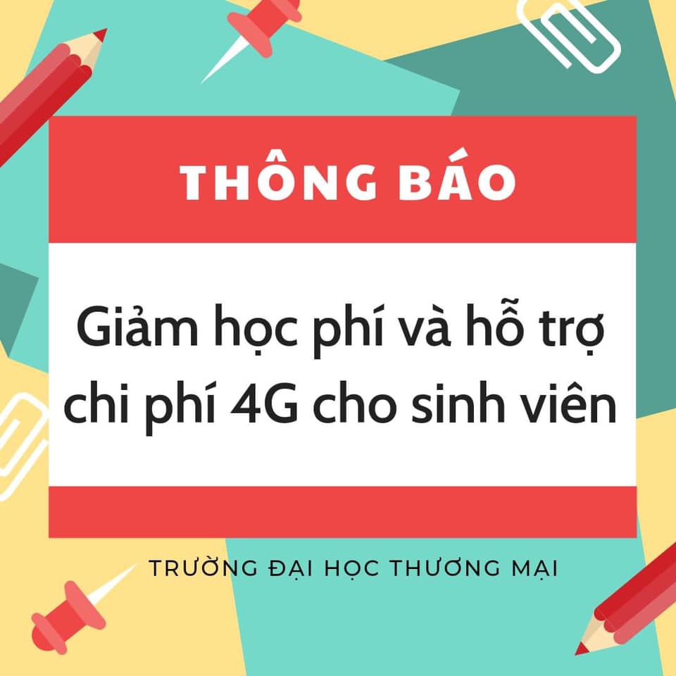 Thông báo giảm học phí và hỗ trợ chi phí 4G cho sinh viên trong thời gian học online do Covid-19